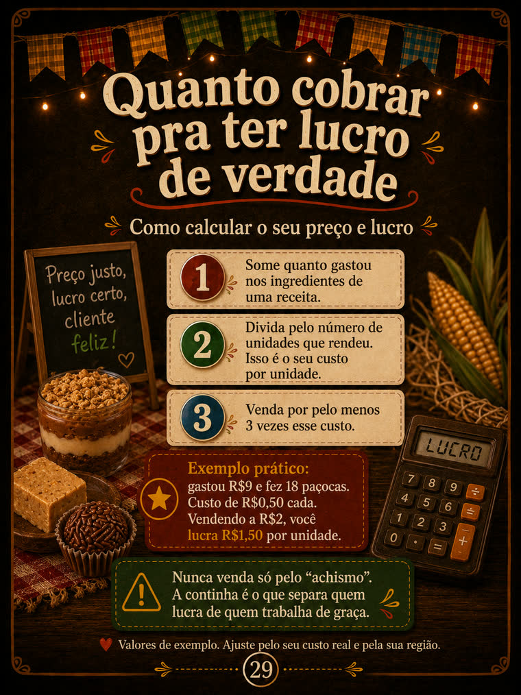 Página do PDF: quanto cobrar pra ter lucro de verdade